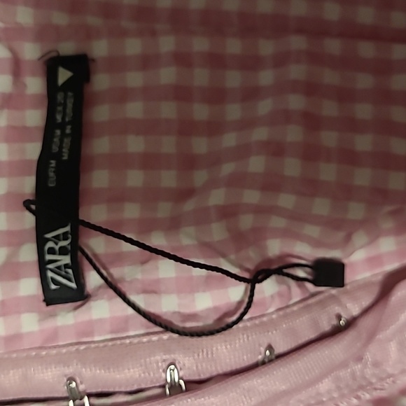3/$27 NWOT Zara gingham corset crop - Picture 6 of 6